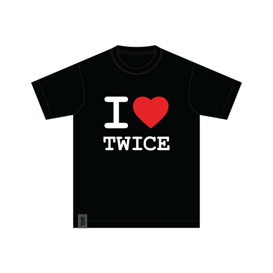 I LOVE TWICE Black Tee