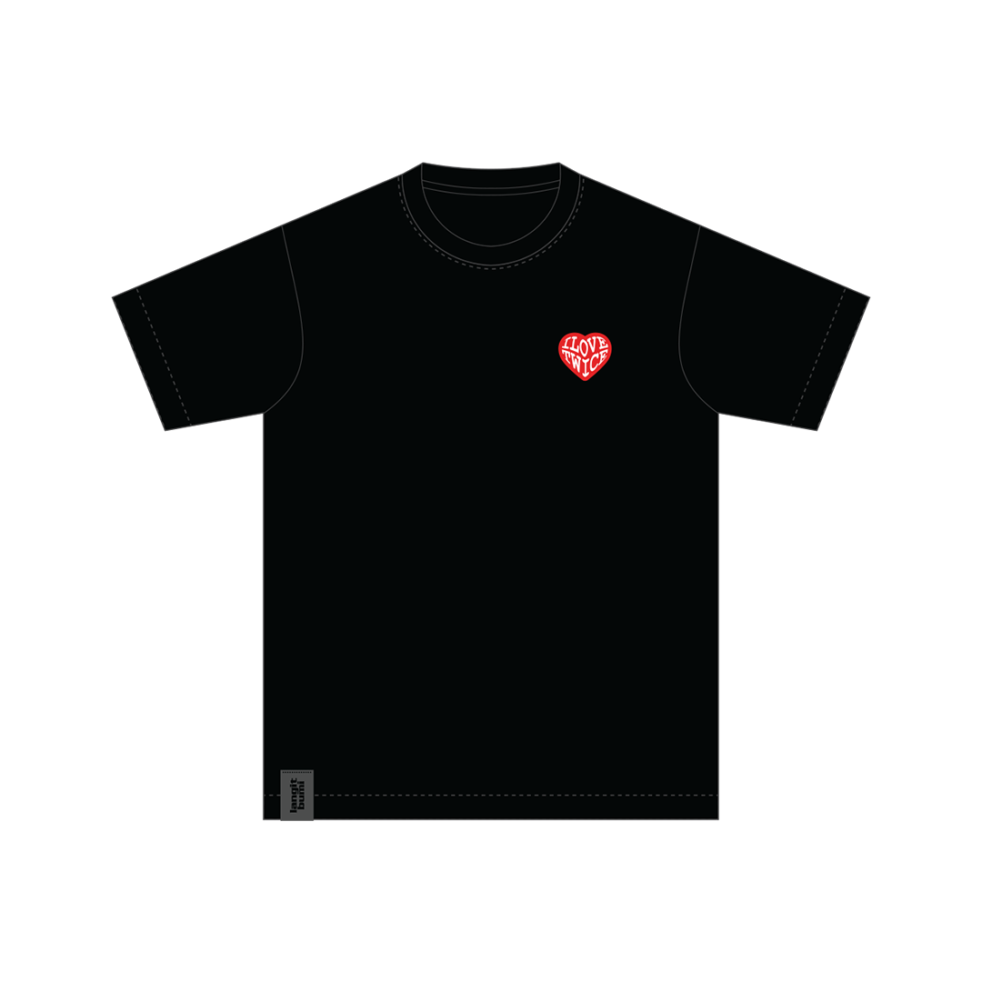 I LOVE TWICE Black Logo Tee