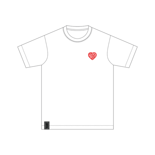 I LOVE TWICE White Logo Tee